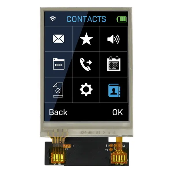 Pantalla LCD TFT 24 IPS con pantalla táctil resistiva