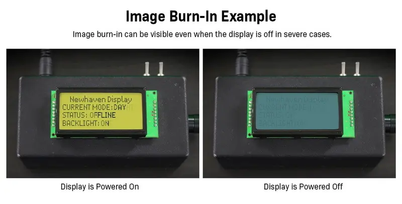Zeitrahmen für das Einbrennen des LCD-Bildschirms