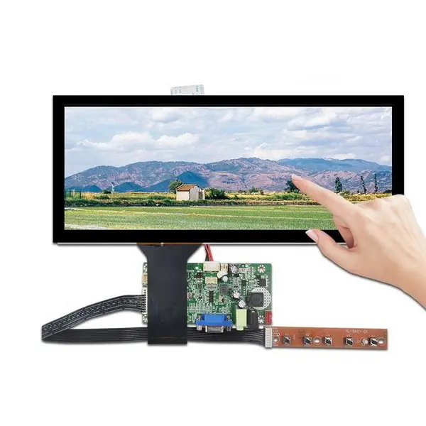 Tipo de barra de PC con pantalla táctil TFT LCD de automóvil automotriz