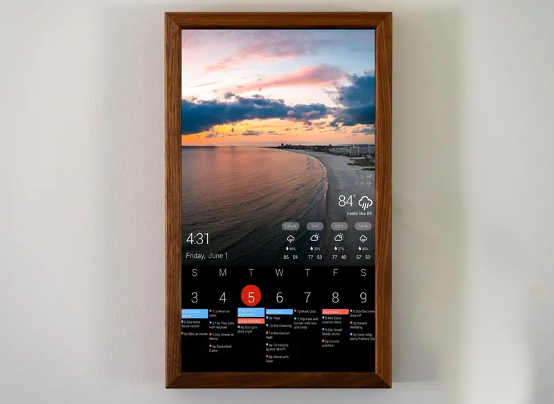 Pantalla del organizador familiar Pantalla del organizador familiar