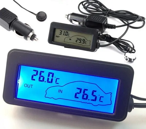 pantalla LCD exterior del termómetro