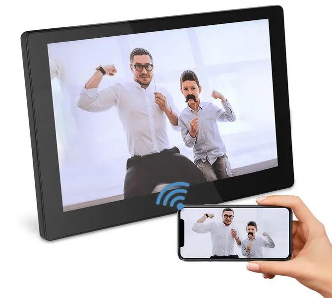 10 Zoll Digitaler Bilderrahmen HD IPS Touchscreen Display