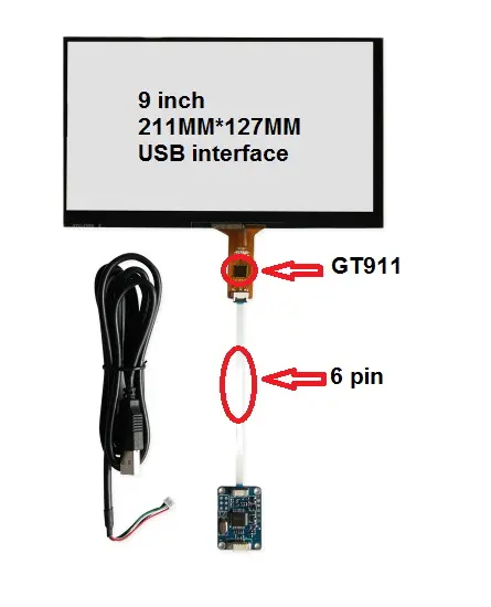 los modelos de pantalla táctil capacitiva de 9 pulgadas