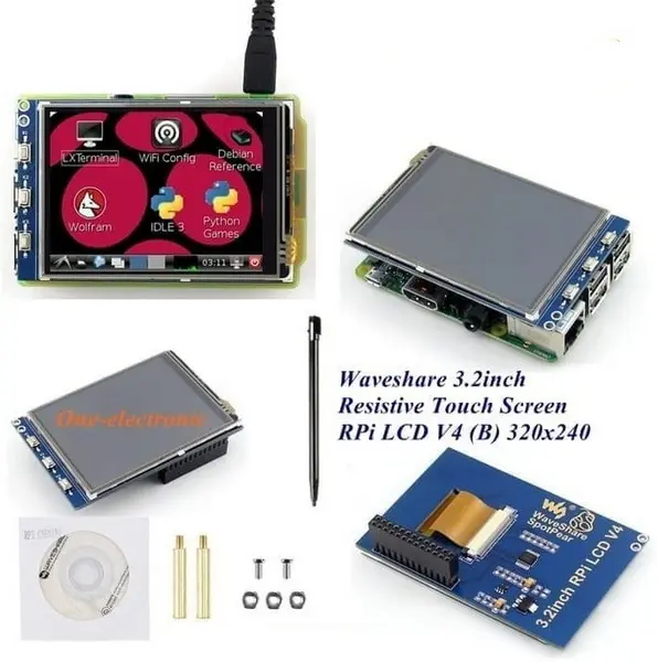 3,2 Zoll TFT LCD Touchscreen Display für Raspberry Pi