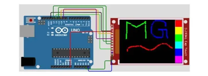 ربط Arduino بشاشة ملونة TFT مقاس 2.8 بوصة تعمل باللمس