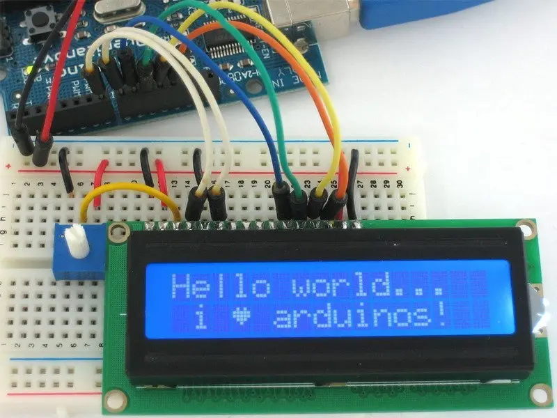 lcds zeigt LCD blau an