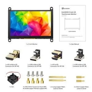 partes de la pantalla táctil capacitiva de 5 pulgadas Elecrow2