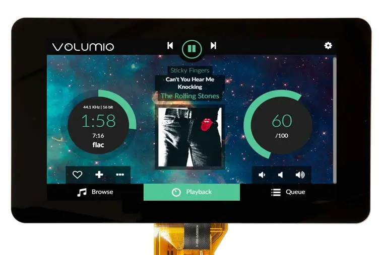 شاشة تعمل باللمس لشاشة Volumio Raspberry Pi