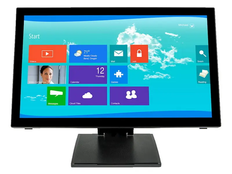22 Configuración del monitor de pantalla táctil
