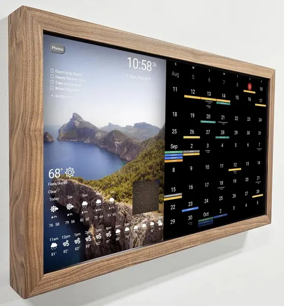 Calendario digital con pantalla táctil