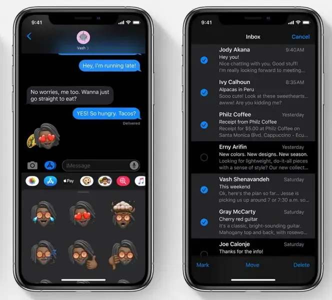 Modo oscuro de iOS 13