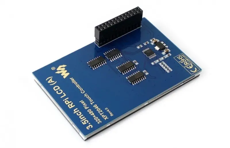 شاشة TFT LCD تعمل باللمس مقاس 3.5 بوصة مع مكونات إلكترونية مختلفة ورأس دبوس موصل
