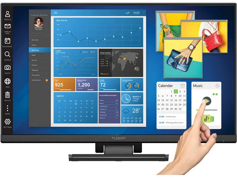 Pantalla táctil plana de 24 pulgadas