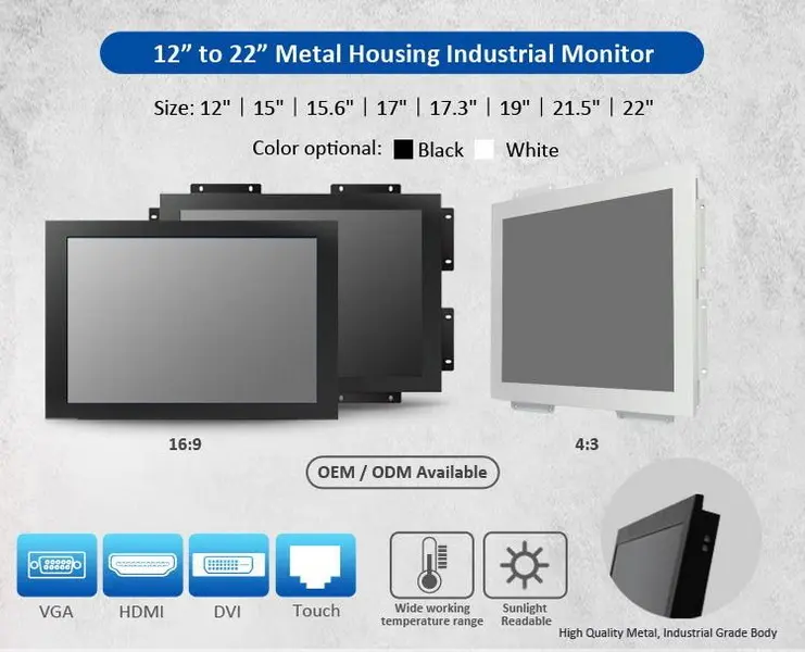 Pantalla táctil de 20 pulgadas HDMI
