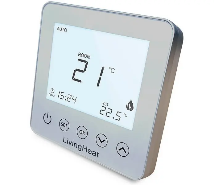 t5 Touchscreen-Thermostat silber