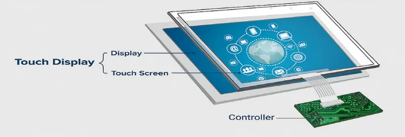 banner de visualización de pantalla táctil