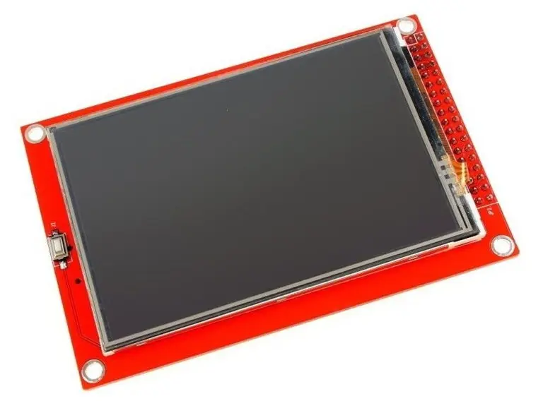 شاشة لمس TFT LCD مقاس 3.5 بوصة مع لوحة حمراء ودبابيس توصيل ل Arduino