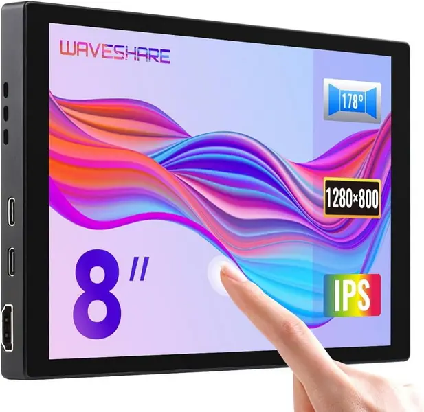 una pantalla de monitor de pantalla táctil capacitiva de 8 pulgadas