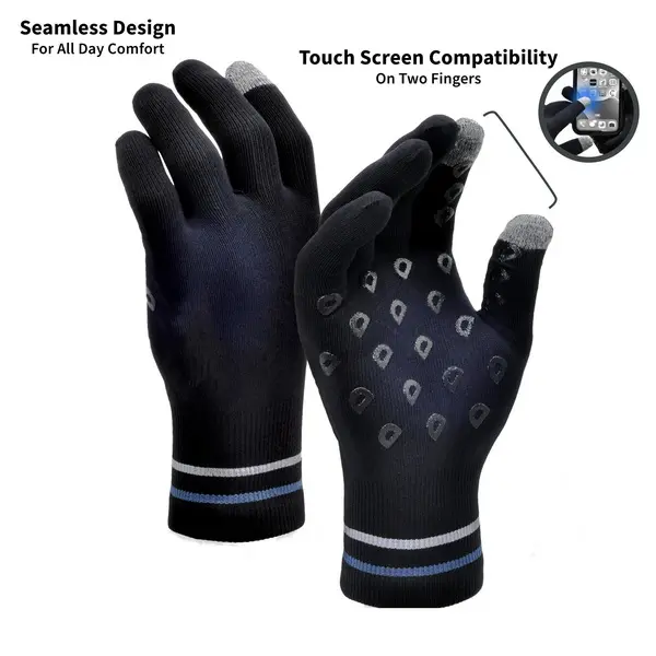 قفازات ميرينو للطقس البارد رمادي