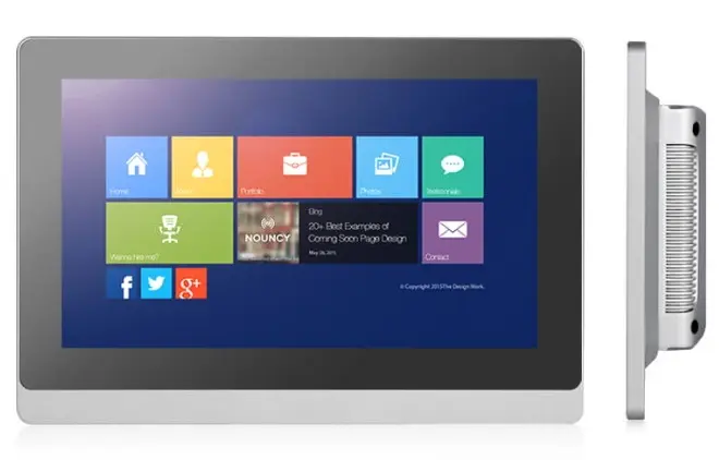 Un monitor industrial con pantalla táctil de 12 pulgadas