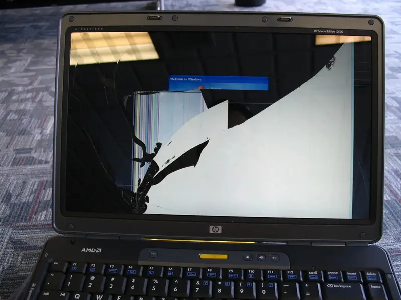 defekter Laptop-Bildschirm