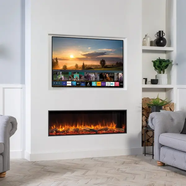 TV sobre chimenea