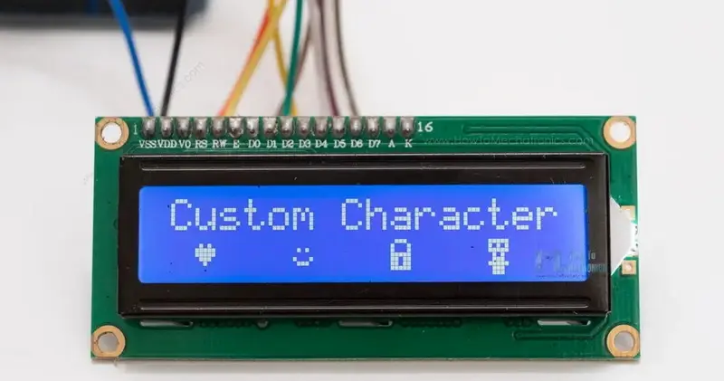 Benutzerdefinierte Zeichen auf 16x2 LCD mit Arduino