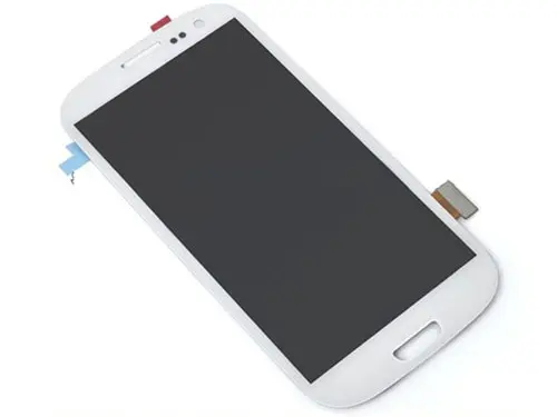 Samsung Galaxy S3 i9300-i747 شاشة تعمل باللمس محول الأرقام LCD الجمعية الابيض