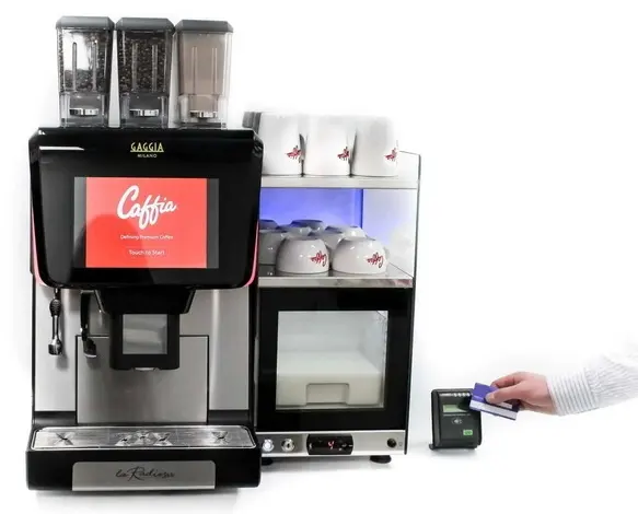 Máquina de café con pago sin contacto Máquina de café con pago sin contacto