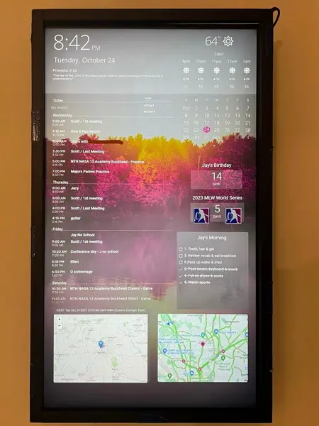 Pantalla principal de 3 semanas de la pantalla principal de la pantalla principal de la Dakboard de inicio