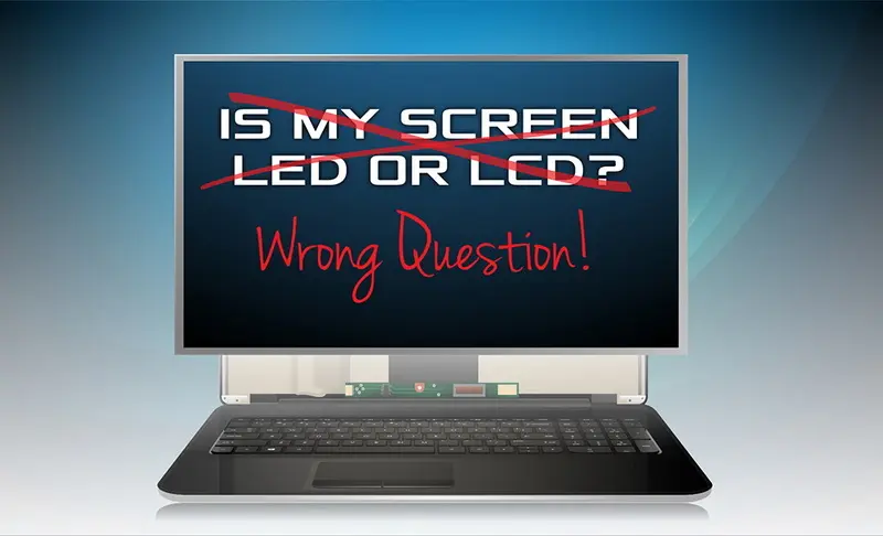 فحص شاشة الكمبيوتر المحمول LCD أو الصمام