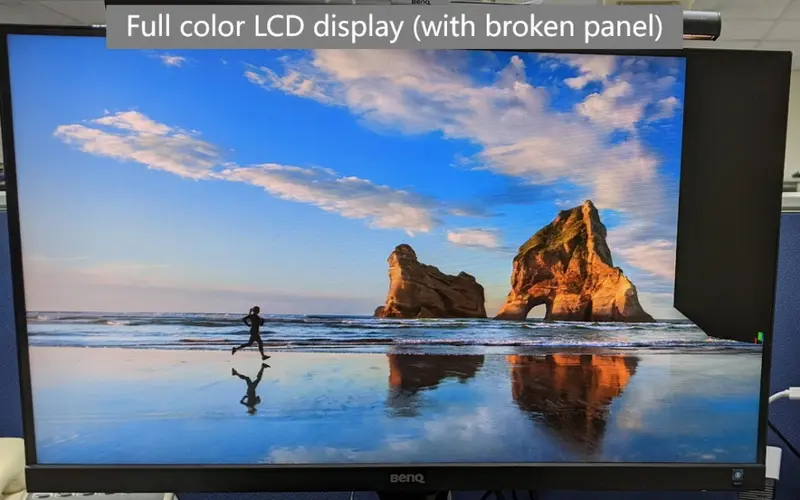 شاشة LCD ملونة كاملة مع لوحة مكسورةpng