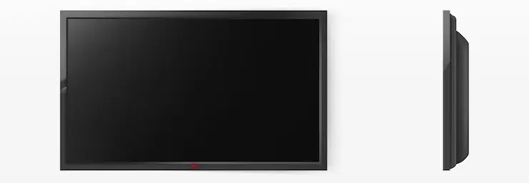 Fernsehbildschirm Modernes schwarzes LCD-Panel HDTV Breitbild-Display