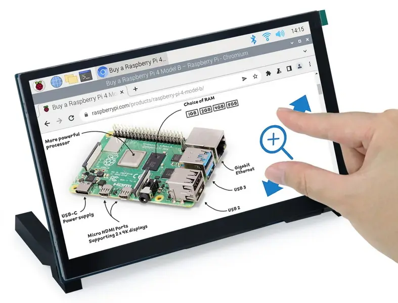 Raspberry Pi 4 Touchscreen Monitor