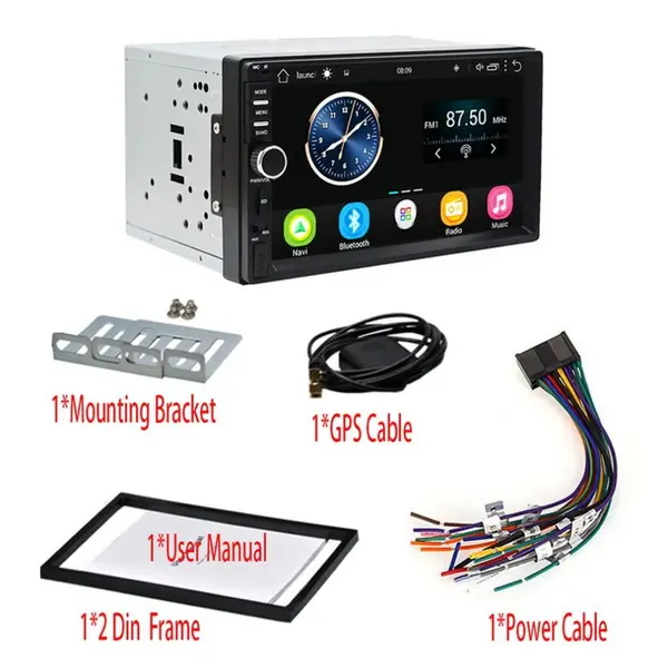 راديو السيارة بشاشة تعمل باللمس بالسعة1