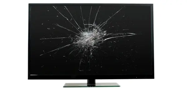 tv broken screen glass