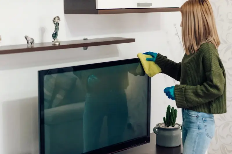 Usar Windex en la pantalla del televisor LCD