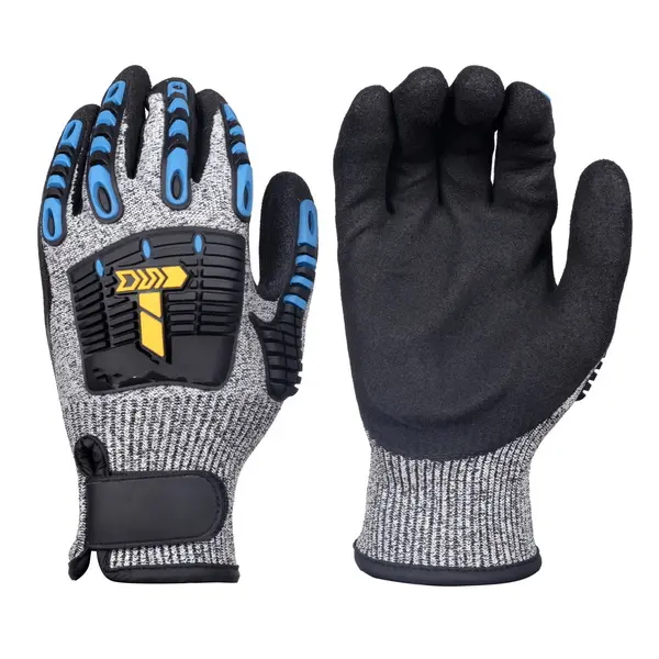 قفازات شاشة تعمل باللمس باللونين الرمادي والأزرق