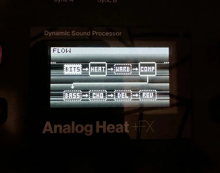 pantalla de efectos de calor analógicos