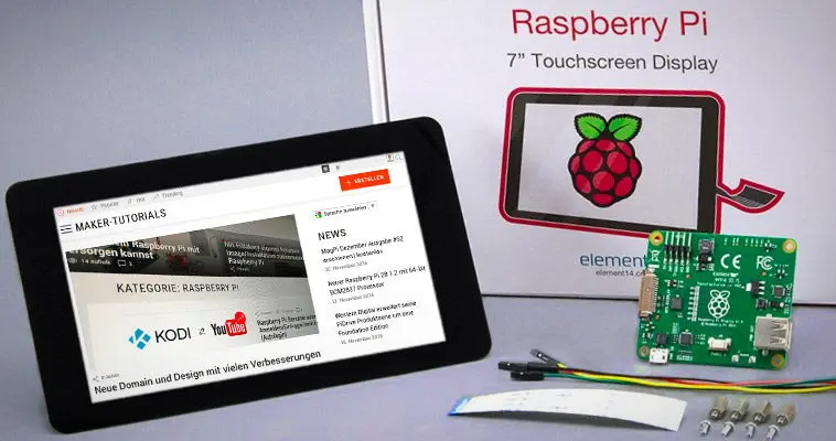 Pantalla LCD táctil oficial de Raspberry Pi 7