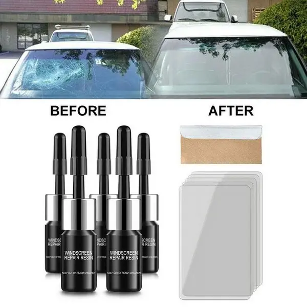 Kit de reparación de grietas en el parabrisas Solución nanofluida para vidrio automotriz Removedor de arañazos para ventana de ventana de pantalla de ventana title=