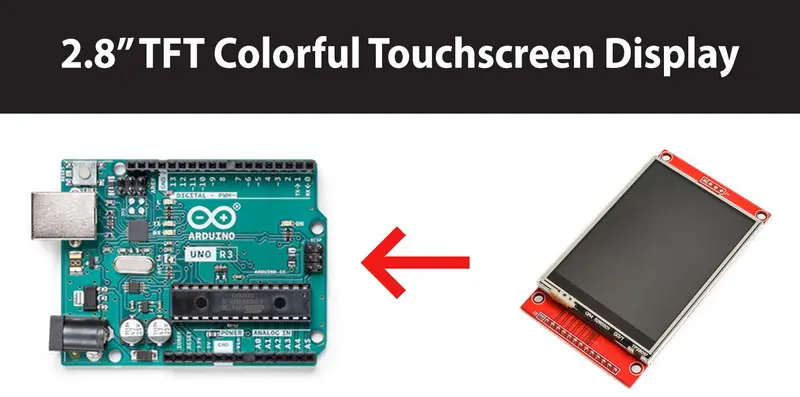 شاشة ملونة تعمل باللمس TFT مقاس 2.8 بوصة