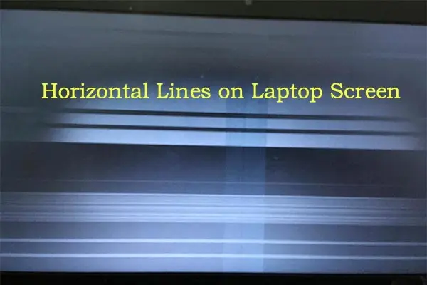 líneas horizontales en la miniatura de la pantalla de la computadora portátil