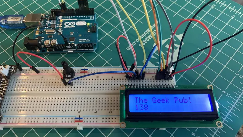 Cableado de la pantalla LCD de Arduino