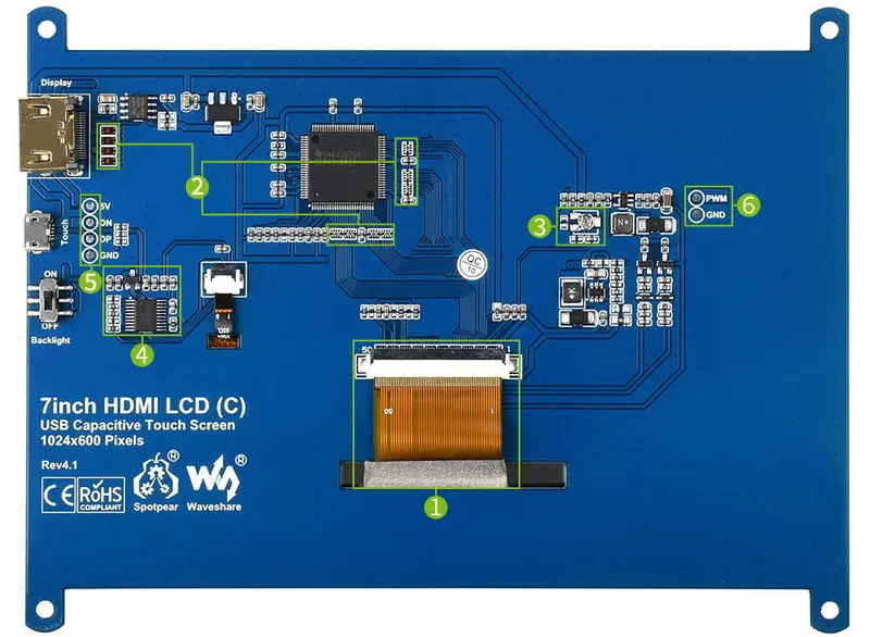 el silicio de la pantalla táctil capacitiva Longruner de 7 pulgadas1