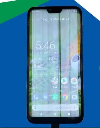 Una pantalla LCD en un teléfono Una pantalla LCD en un teléfono