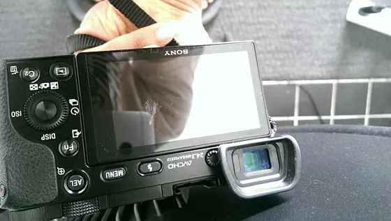 Araña la pantalla de la cámara LCD