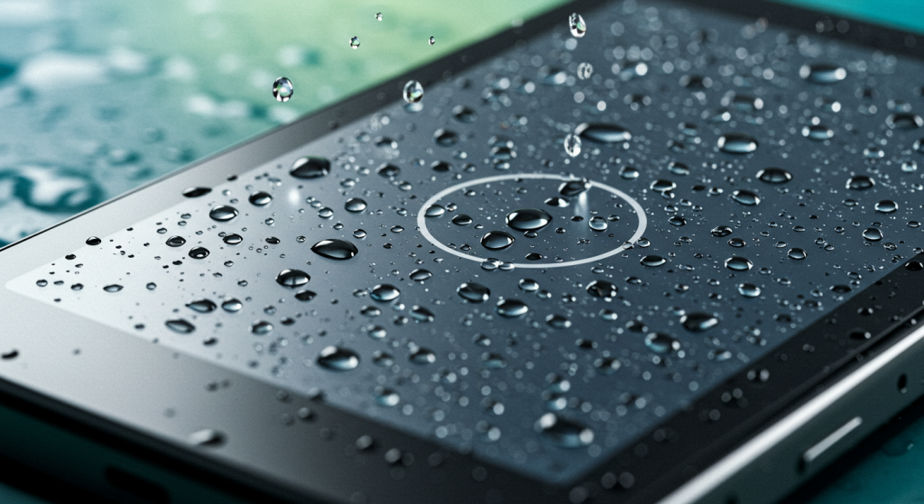 Waterproof touch screen