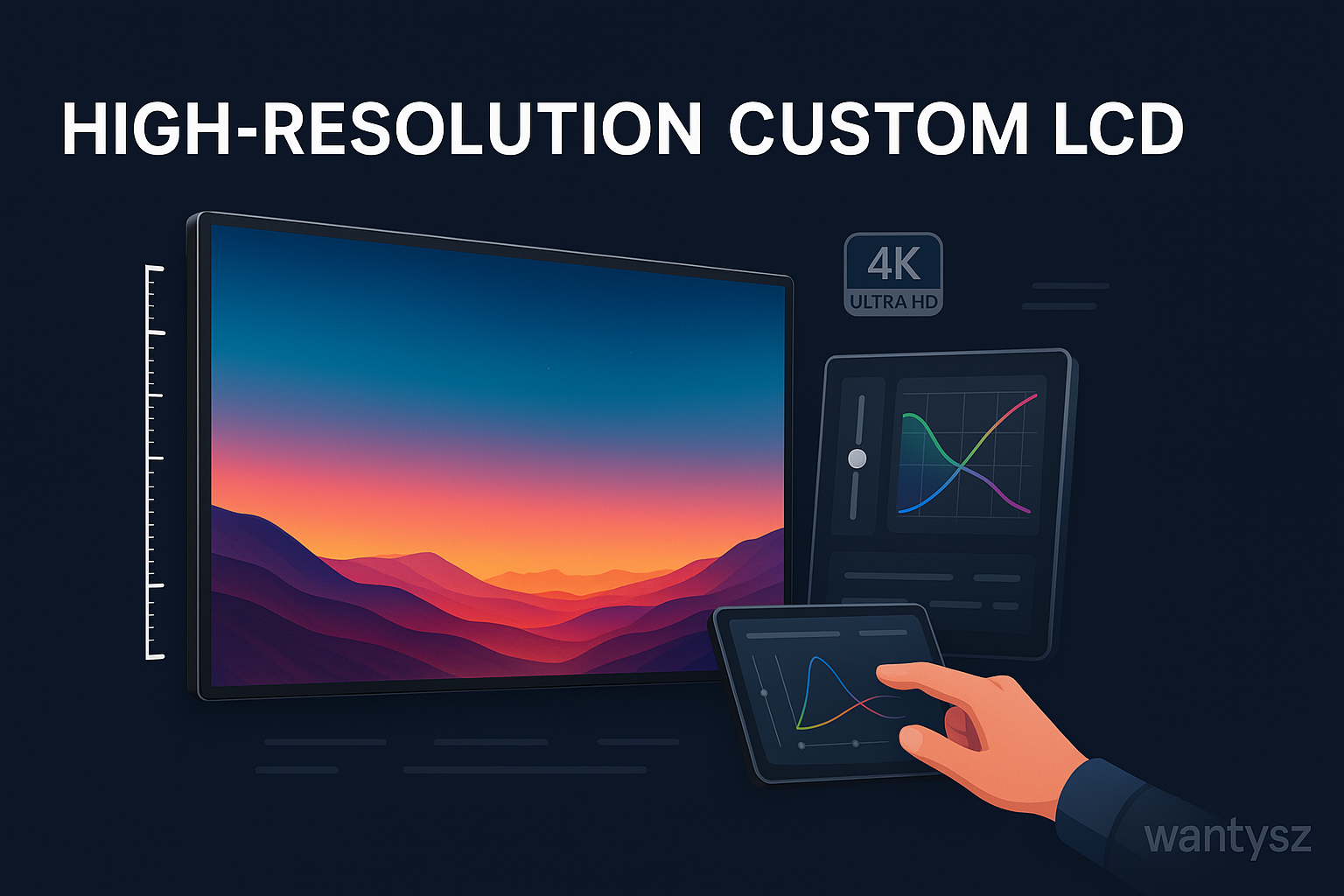 High-resolution custom LCD panel designed for touch applications