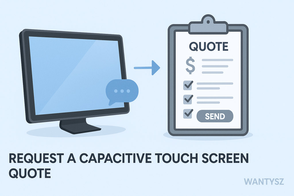 Quote form or pricing estimate for capacitive touch screen orders